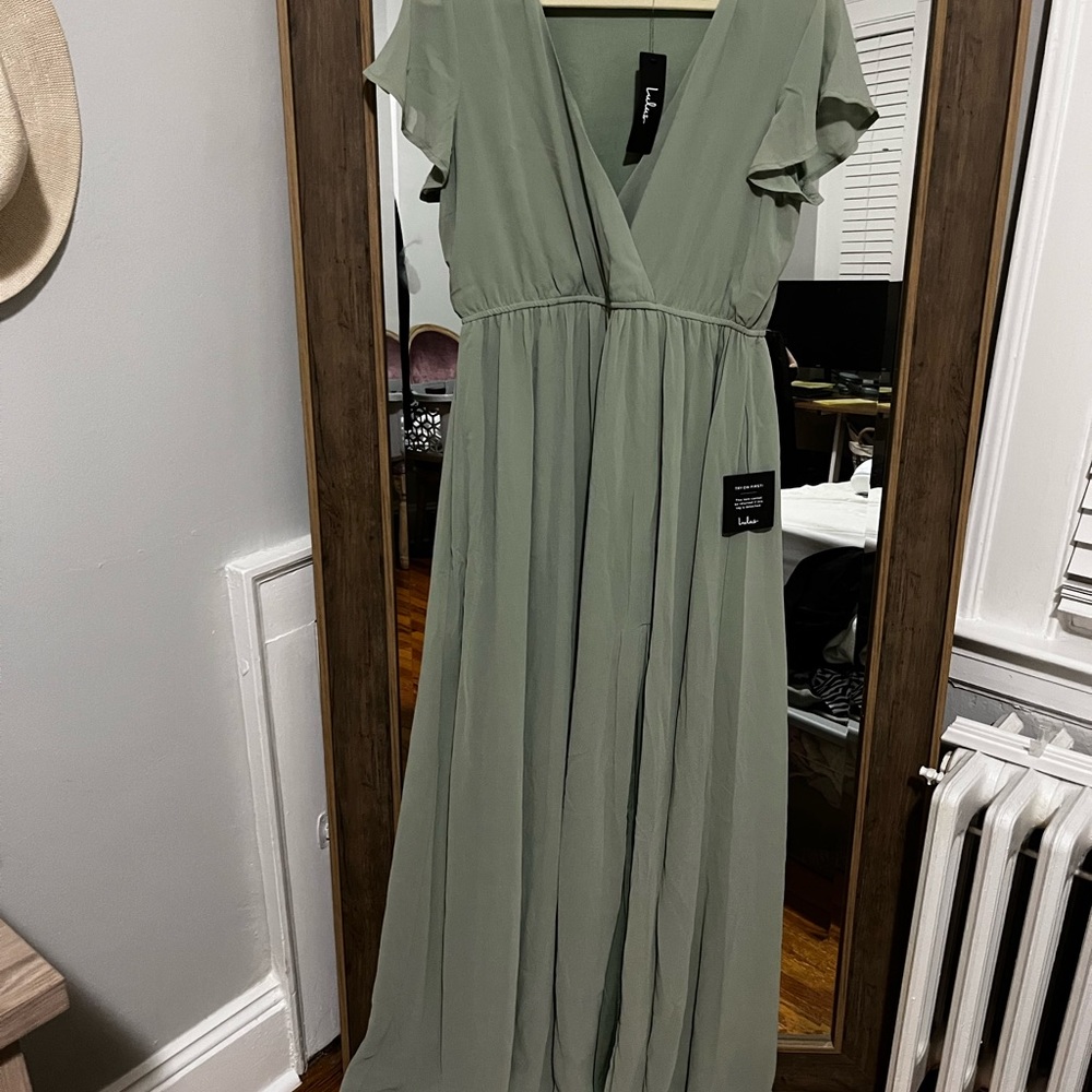 Lulus Sage Lost in the Moment dress